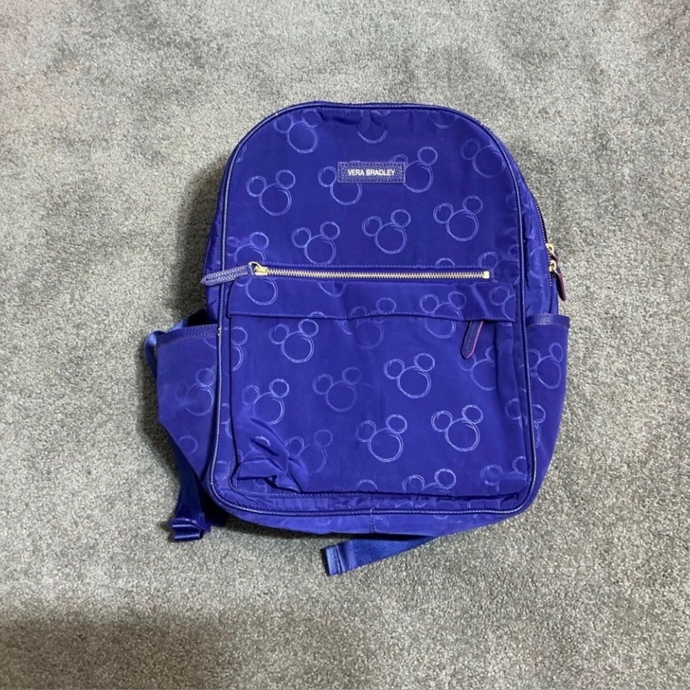 Vera Bradley Mickey Mouse Poly Backpack Travel Disney Purple